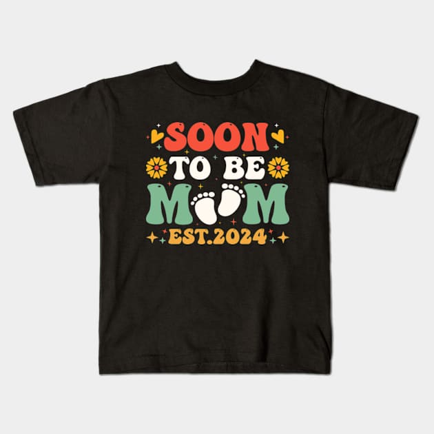 Soon to be mom 2024 for mom pregnancy announcement Kids T-Shirt by Shrtitude